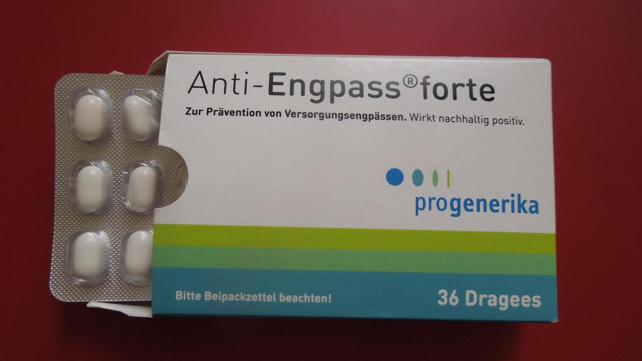 Pfefferminzbonbons als Tabletten verpackt - ein Werbemittel des Pro-Generika-Verbandes