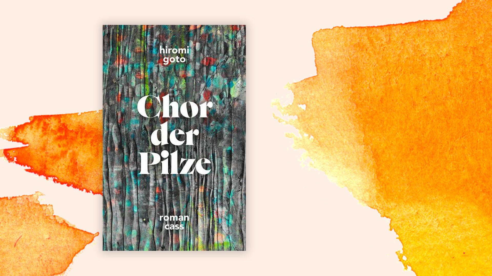 Das Cover des Buches "Chor der Pilze" auf sonnengelbem Aquarell-Hintergrund. Das Cover des Buches "Chor der Pilze" auf sonnengelbem Aquarell-Hintergrund.