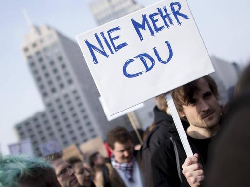 Protest gegen die Urheberrechtsreform am 23. März 2019 in Berlin.