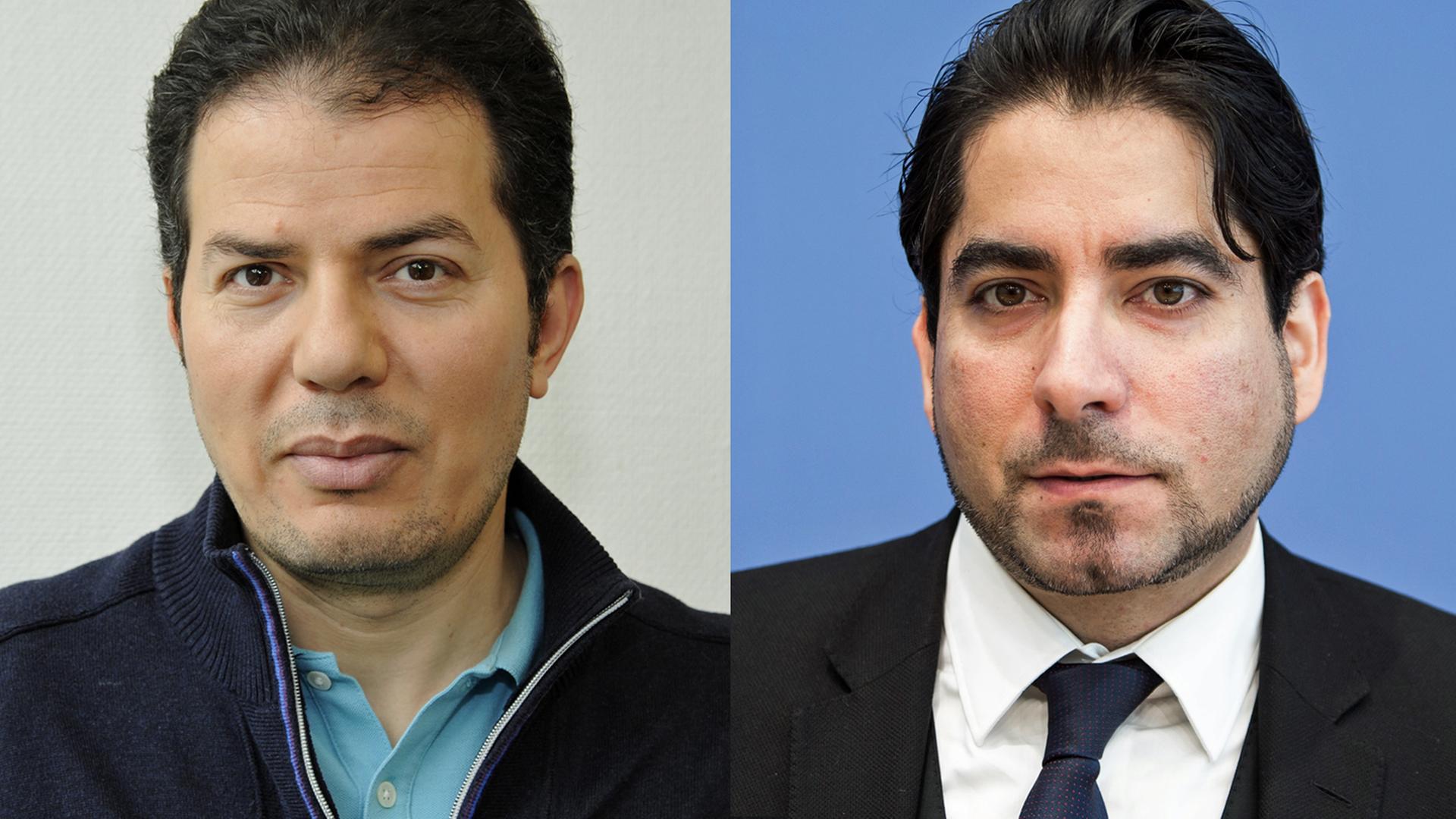 Hamed Abdel-Samad (l.), deutsch-ägyptischer Politologe und Publizist und Mouhanad Khorchide (r.), Professor für Islamische Religionspädagogik an der Universität Münster. Hamed Abdel-Samad (l.), deutsch-ägyptischer Politologe und Publizist und Mouhanad Khorchide (r.), Professor für Islamische Religionspädagogik an der Universität Münster.