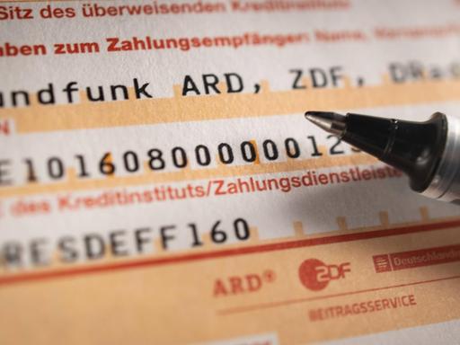 Überweisungsschein für den Rundfunkbeitrag