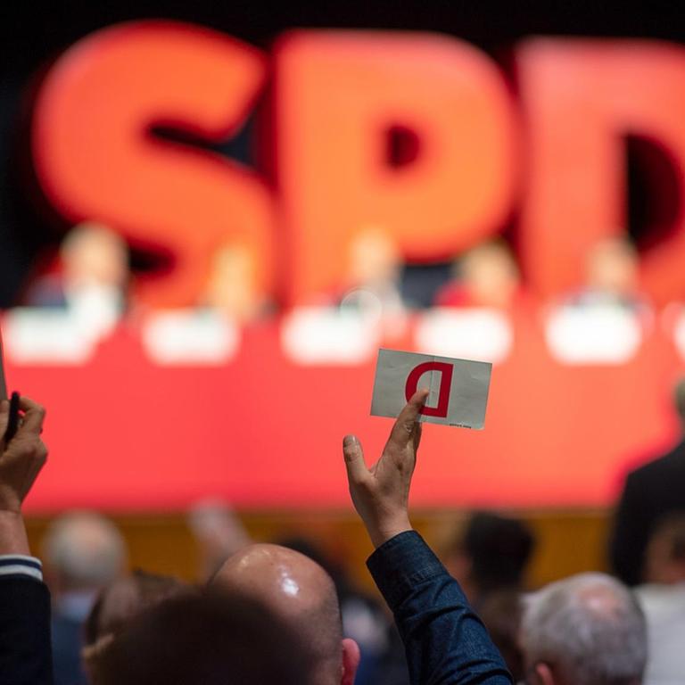 Delegierte der SPD stimmen ab
