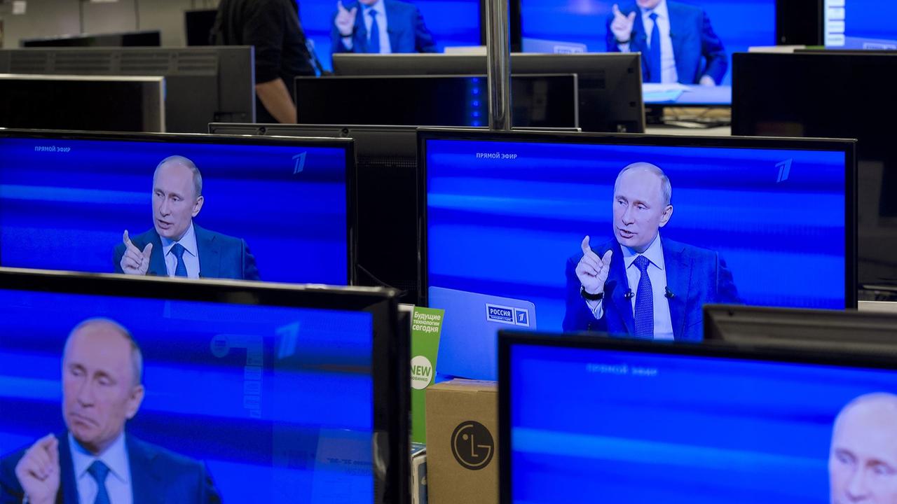 Vladimir Putin im Fernsehen