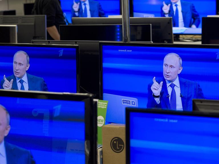 Vladimir Putin im Fernsehen