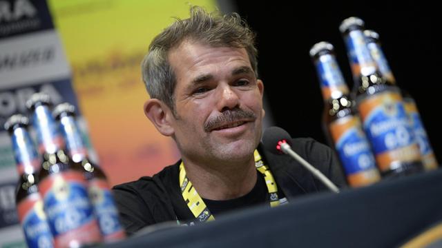 Bora-Hansgrohe team manager Ralph Denk pictured during a press conference, PK, Pressekonferenz of Bora-Hansgrohe cycling team ahead of the 106th edition of the Tour de France cycling race, in Brussels, Belgium, Friday 05 July 2019. This year s Tour de France starts in Brussels and takes place from July 6th to July 28th. YORICKxJANSENS PUBLICATIONxINxGERxSUIxAUTxONLY x05620382x