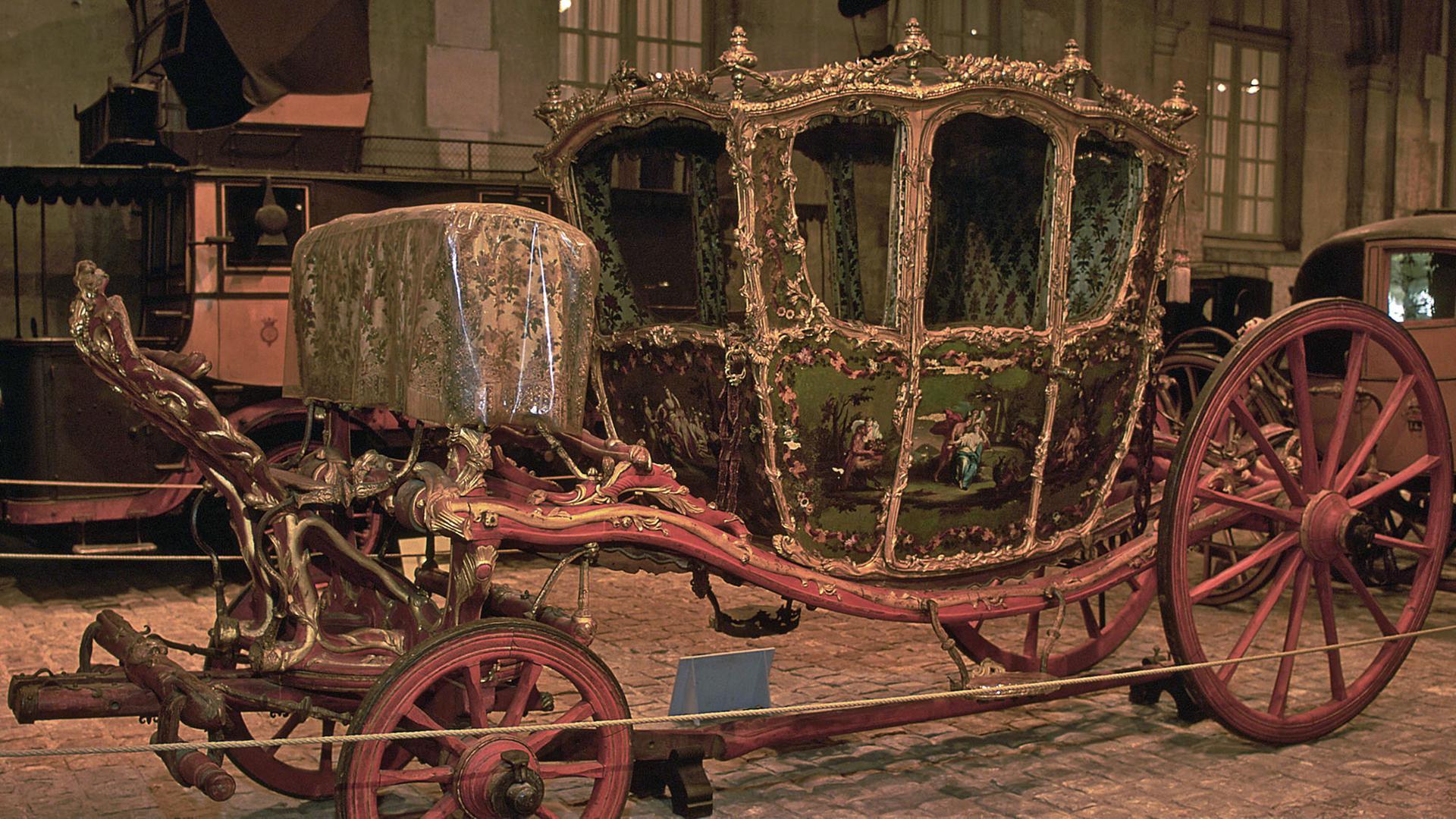 Eine französische Prunk-Berline, 1760 Eine französische Prunk-Berline, 1760