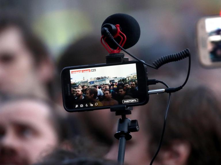 Demonstration am 18. Juli 2019 in Moskau gegen die Kandidatenaufstellung bei der Regionalwahl im September.