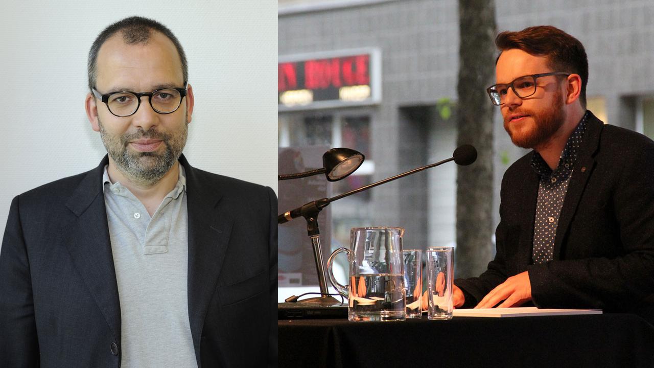 Links: Der Journalist, Autor und Medienwissenschaftler Andreas Bernard, aufgenommen am 22.06.2014 in Köln.
Rechts: Johannes Paßmann