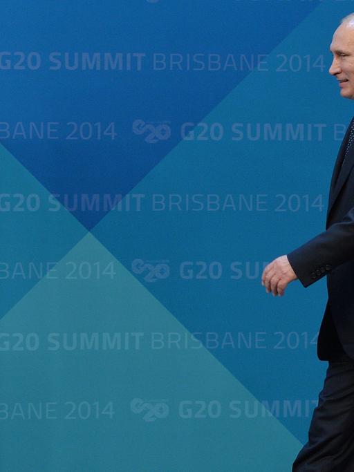 Russlands Präsident Wladimir Putin beim G20-Gipfel in Brisbane.