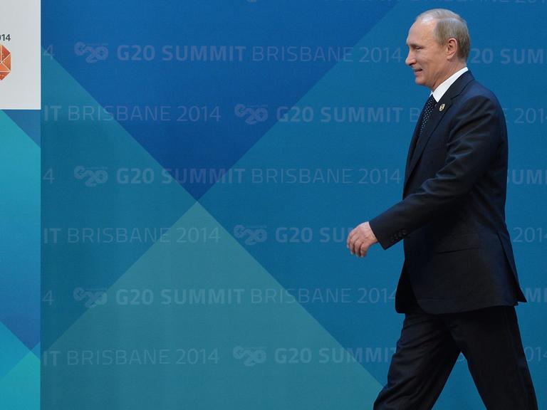 Russlands Präsident Wladimir Putin beim G20-Gipfel in Brisbane.