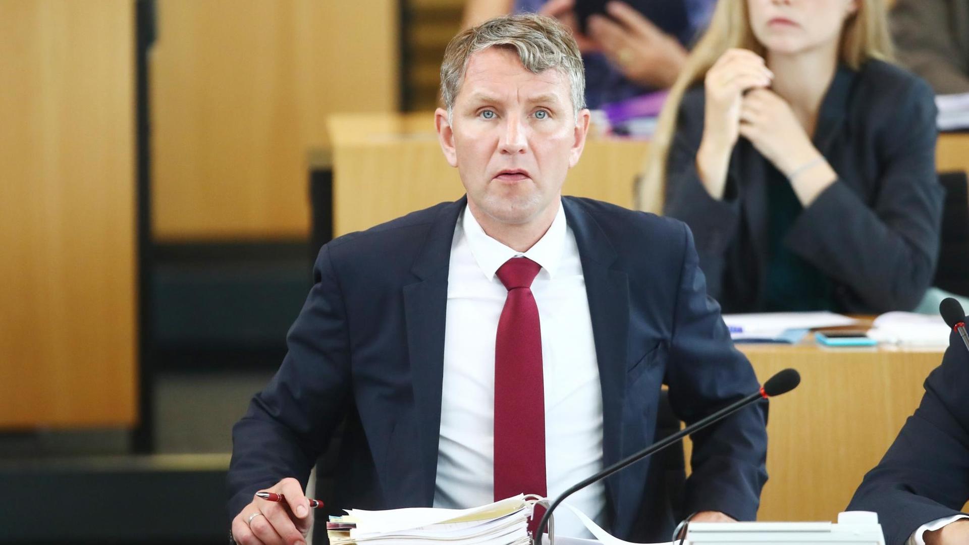 Björn Höcke, Fraktionsvorsitzender der AfD im Landtag. Björn Höcke, Fraktionsvorsitzender der AfD im Landtag.