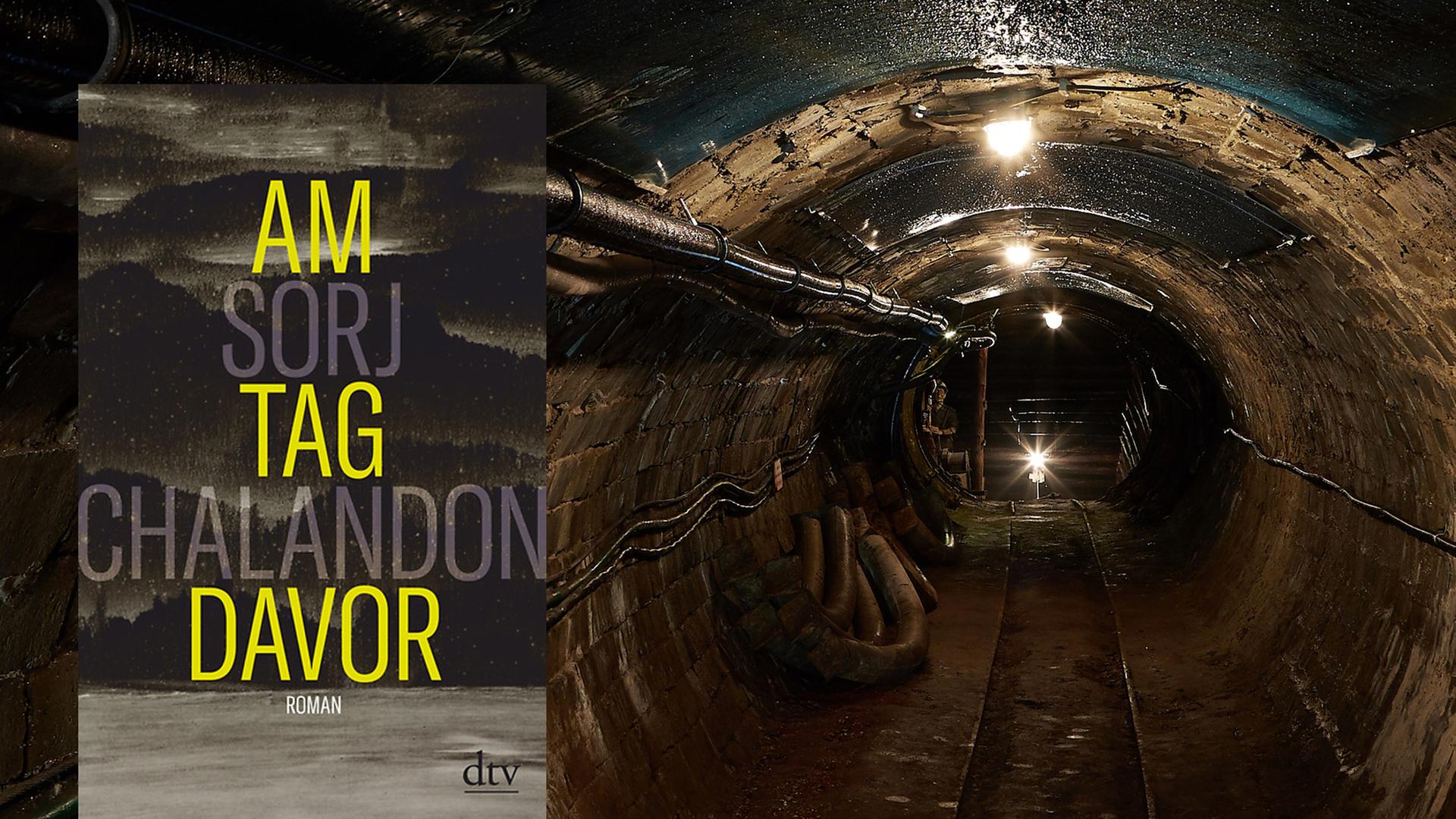 Zu sehen ist das Buchcover vor dem Bild eines Schachts in einer Kohlen-Mine, in dem drei Grubenlampen leuchten. Zu sehen ist das Buchcover vor dem Bild eines Schachts in einer Kohlen-Mine, in dem drei Grubenlampen leuchten.