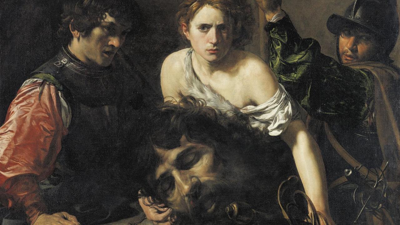 Ausschnitt aus dem Gemälde "David mit dem Kopf des Goliath und zwei Soldaten" (1620/22) von Valentin de Boulogne, das als Madrider Leihgabe im Centraalmuseum in Utrecht und 2019 in den Pinakotheken München zu sehen ist.
VALENTIN DE BOULOGNE_David con la cabeza de Goliat, c.1620-1622_ 415 (1930.119) Ausschnitt aus dem Gemälde "David mit dem Kopf des Goliath und zwei Soldaten" (1620/22) von Valentin de Boulogne, das als Madrider Leihgabe im Centraalmuseum in Utrecht und 2019 in den Pinakotheken München zu sehen ist.
VALENTIN DE BOULOGNE_David con la cabeza de Goliat, c.1620-1622_ 415 (1930.119)