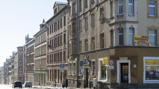 Leerstehende Altbauten aus der Gründerzeit auf dem Sonnenberg in Chemnitz