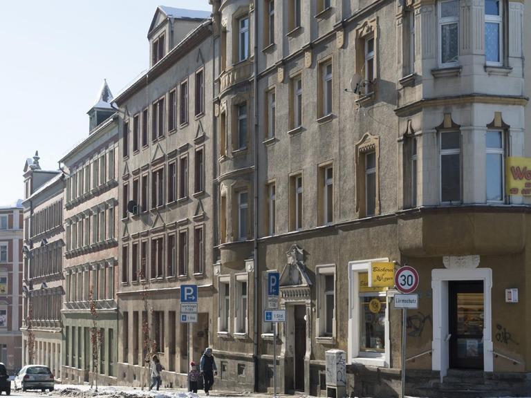 Leerstehende Altbauten aus der Gründerzeit auf dem Sonnenberg in Chemnitz