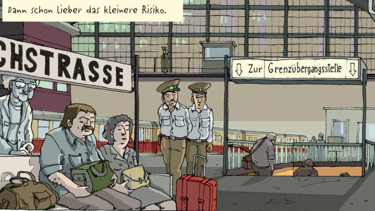 Szene aus der Graphic Novel "Gleisdreieck" von Jörg Ulbert und Jörg Mailliet (Illustrator), erschienen im Berlin Story Verlag Szene aus der Graphic Novel "Gleisdreieck" von Jörg Ulbert und Jörg Mailliet (Illustrator), erschienen im Berlin Story Verlag