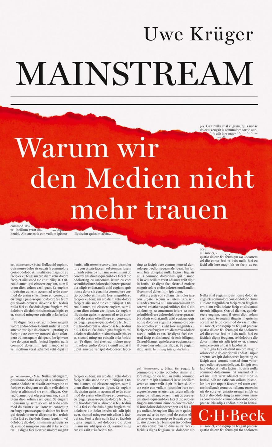 Buchcover Uwe Krüger: "Mainstream - Warum wir den Medien nicht mehr trauen" Buchcover Uwe Krüger: "Mainstream - Warum wir den Medien nicht mehr trauen"