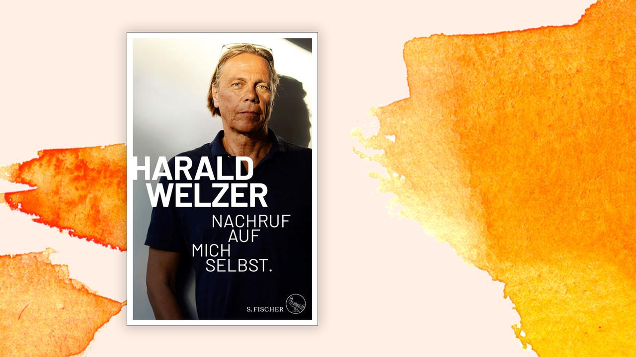 Das Cover des Buches von Harald Welzer, "Nachruf auf mich selbst. Die Kultur des Aufhörens", auf orange-weißem Hintergrund.