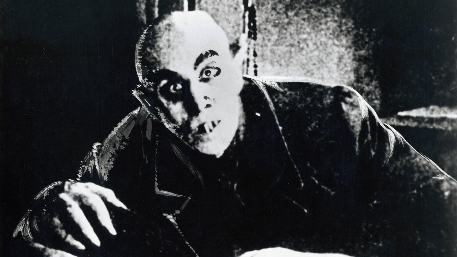 Max Schreck als Nosferatu in "Nosferatu - eine Symphonie des Grauens", Deutschland 1921, Regie: Friedrich Wilhelm Murnau Max Schreck als Nosferatu in "Nosferatu - eine Symphonie des Grauens", Deutschland 1921, Regie: Friedrich Wilhelm Murnau