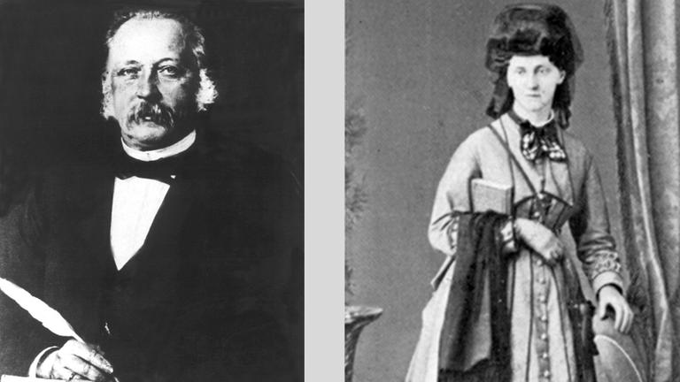 Der Schriftsteller Theodor Fontane und seine Ehefrau Emilie Der Schriftsteller Theodor Fontane und seine Ehefrau Emilie