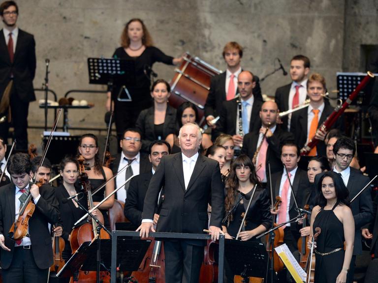 Dirigent Daniel Barenboim und sein West-Eastern Divan Orchestra 