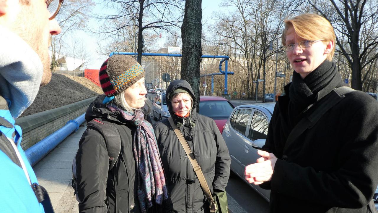 Mieter Florian Hille mit Unterstützern Mieter Florian Hille mit Unterstützern