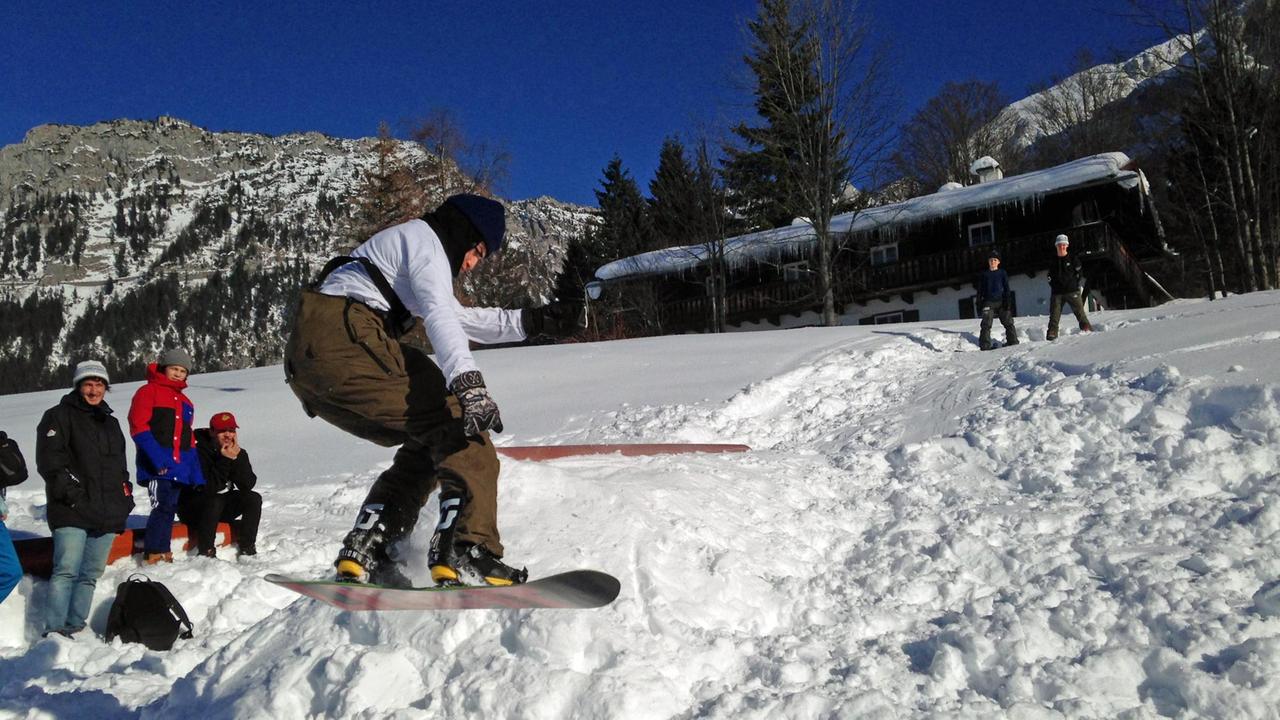 Snowboard-Training in den Alpen Snowboard-Training in den Alpen