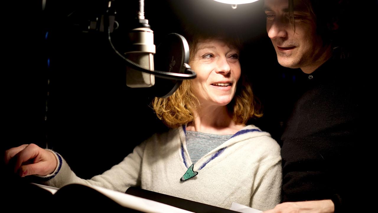 Agnes Sourdillon und Jens Harzer in unserem Berliner Studio Agnes Sourdillon und Jens Harzer in unserem Berliner Studio