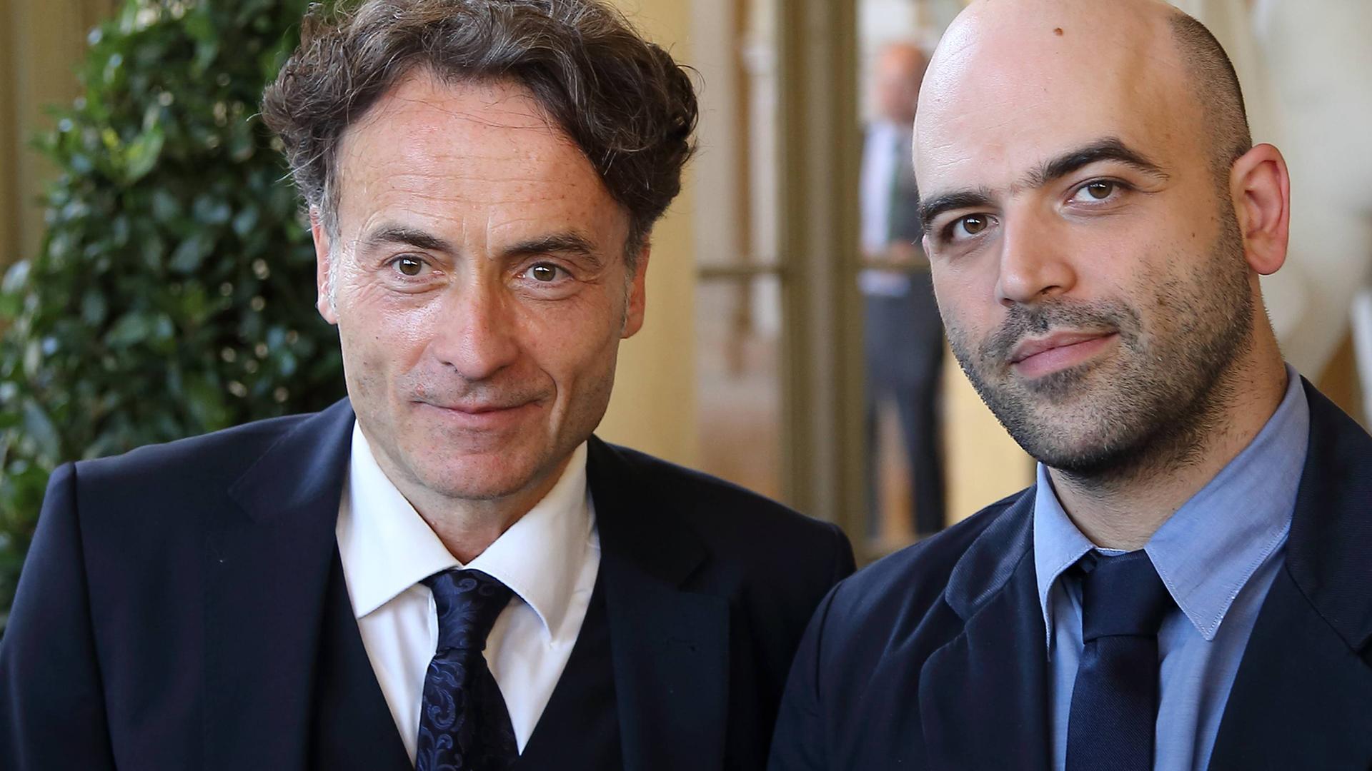 Zeit-Chefredakteur Giovanni di Lorenzo und Roberto Saviano Zeit-Chefredakteur Giovanni di Lorenzo und Roberto Saviano