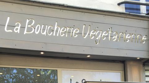 Die "vegetarische Metzgerei" in Paris von außen
