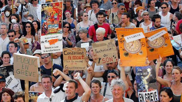 Streik Avignon Künstler