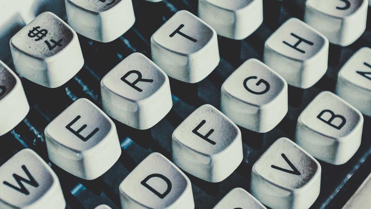 Eine alte Tastatur. Eine alte Tastatur.