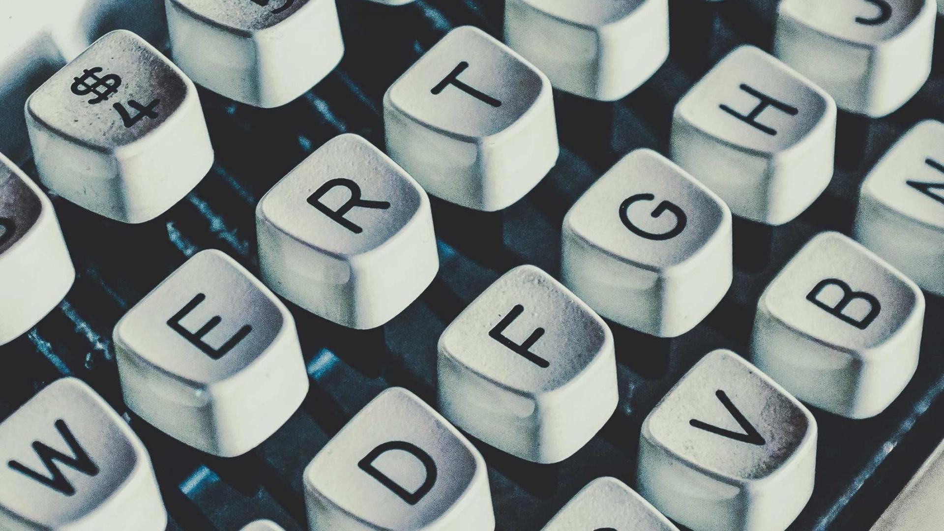 Eine alte Tastatur. Eine alte Tastatur.