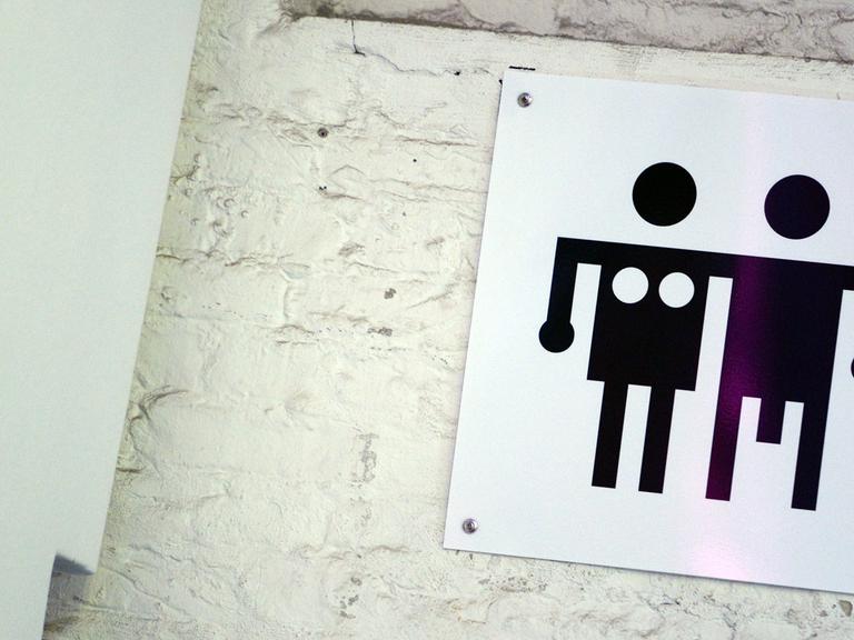 Ein Piktogramm für Männer- und Frauen-Toiletten