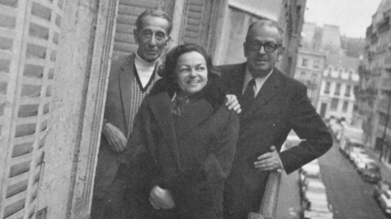 Der Komponist Aleksander Tansman, die Sängerin Halina Szymulska und der Komponist Szymon Laks (von links) Der Komponist Aleksander Tansman, die Sängerin Halina Szymulska und der Komponist Szymon Laks (von links)