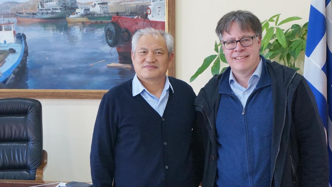 Captain Fu und Autor Caspar Dohmen Captain Fu und Autor Caspar Dohmen