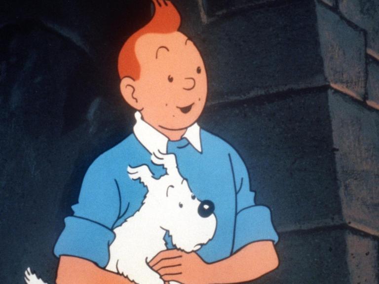Tintin – bekannt auch als Tim und Struppi – als Illustration auf einem Flugzeug von Brussels Airlines