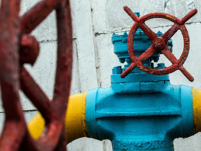 Eine Gas-Pipline in der Nähe von Kiew