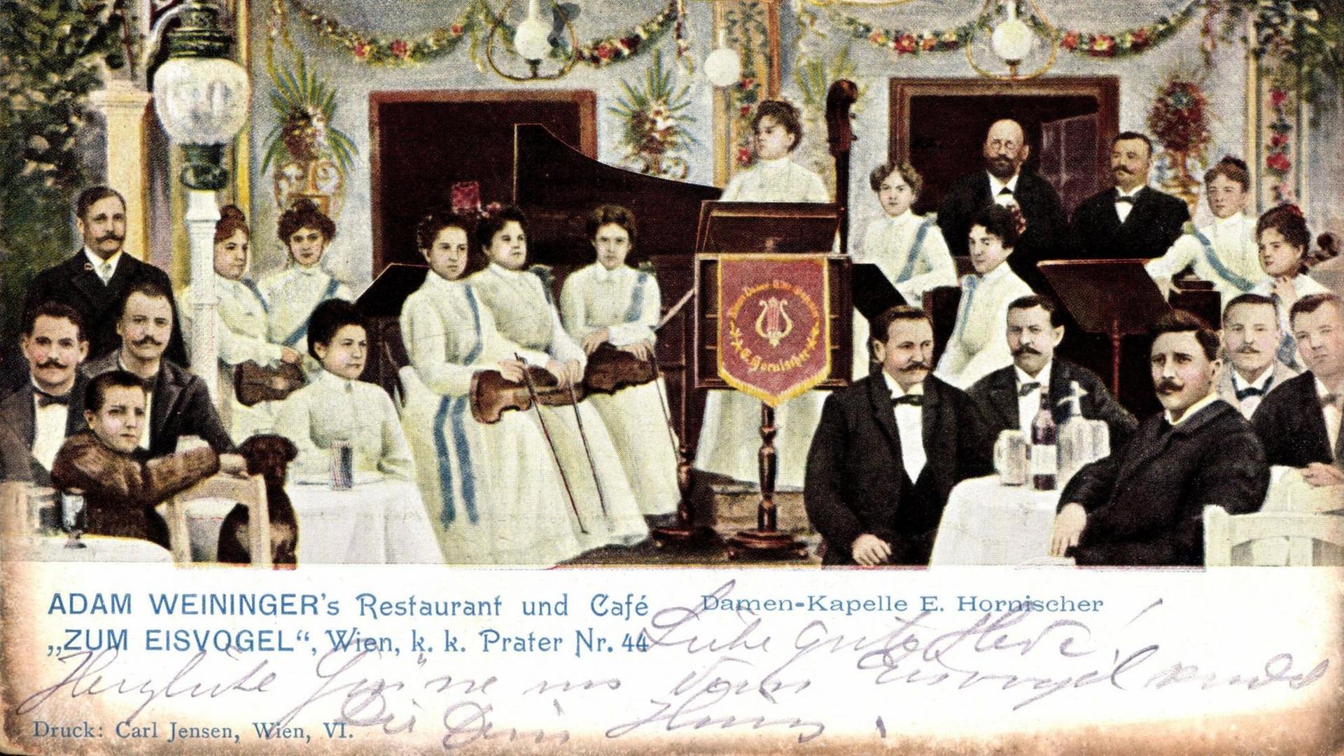 Damenkapelle in "Adam Weiningers Restaurant und Café" in Wien Damenkapelle in "Adam Weiningers Restaurant und Café" in Wien