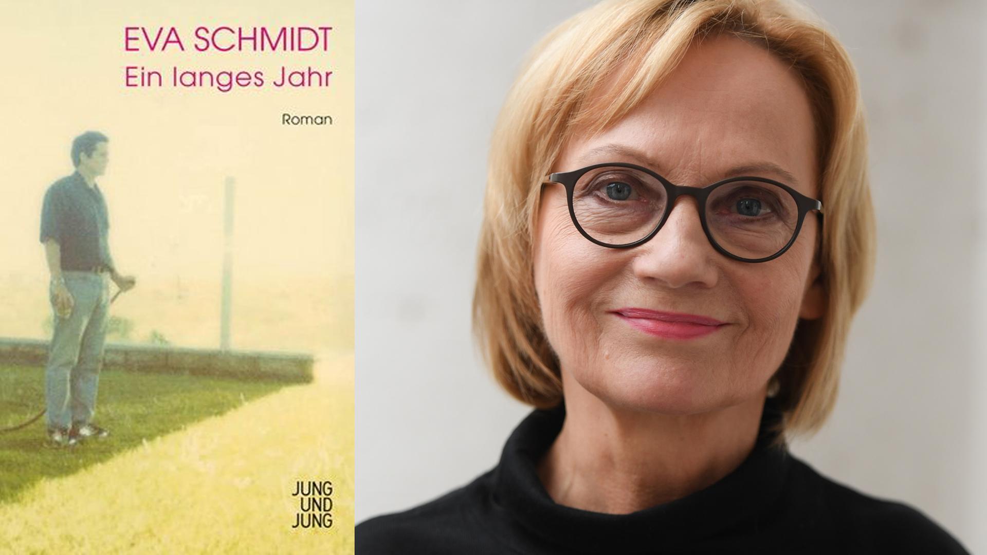 Buchcover und Autorin: Eva Schmidt: "Ein langes Jahr" Buchcover und Autorin: Eva Schmidt: "Ein langes Jahr"