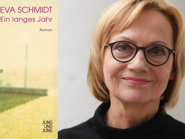 Buchcover und Autorin: Eva Schmidt: "Ein langes Jahr"