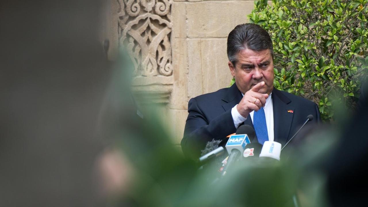 Sigmar Gabriel durch Sträucher fotografiert. Sigmar Gabriel durch Sträucher fotografiert.