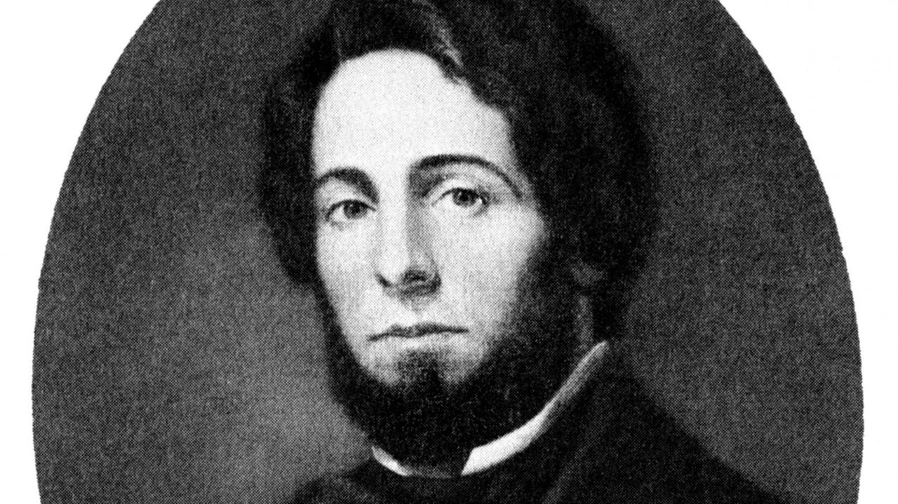 Herman Melville (1819-1891) auf einem Porträt, das ihn zu einem Zeitpunkt zeigt, bevor er sein Meisterwerk "Moby Dick" schrieb. Herman Melville (1819-1891) auf einem Porträt, das ihn zu einem Zeitpunkt zeigt, bevor er sein Meisterwerk "Moby Dick" schrieb.
