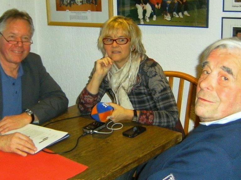 Wolfgang Kremer (l.), Andrea Schültke (m.) und Werner Ufer beim Interview.