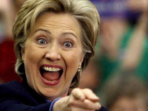 Hillary Clinton bei einem Wahlkampfauftritt 2008