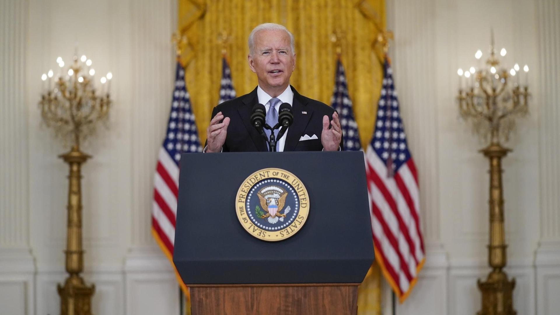 US-Präsident Joe Biden spricht zur Lage in Aghanistan US-Präsident Joe Biden spricht zur Lage in Aghanistan