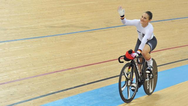Kristina Vogel bei der Bahnrad-WM 2017 in Hongkong.