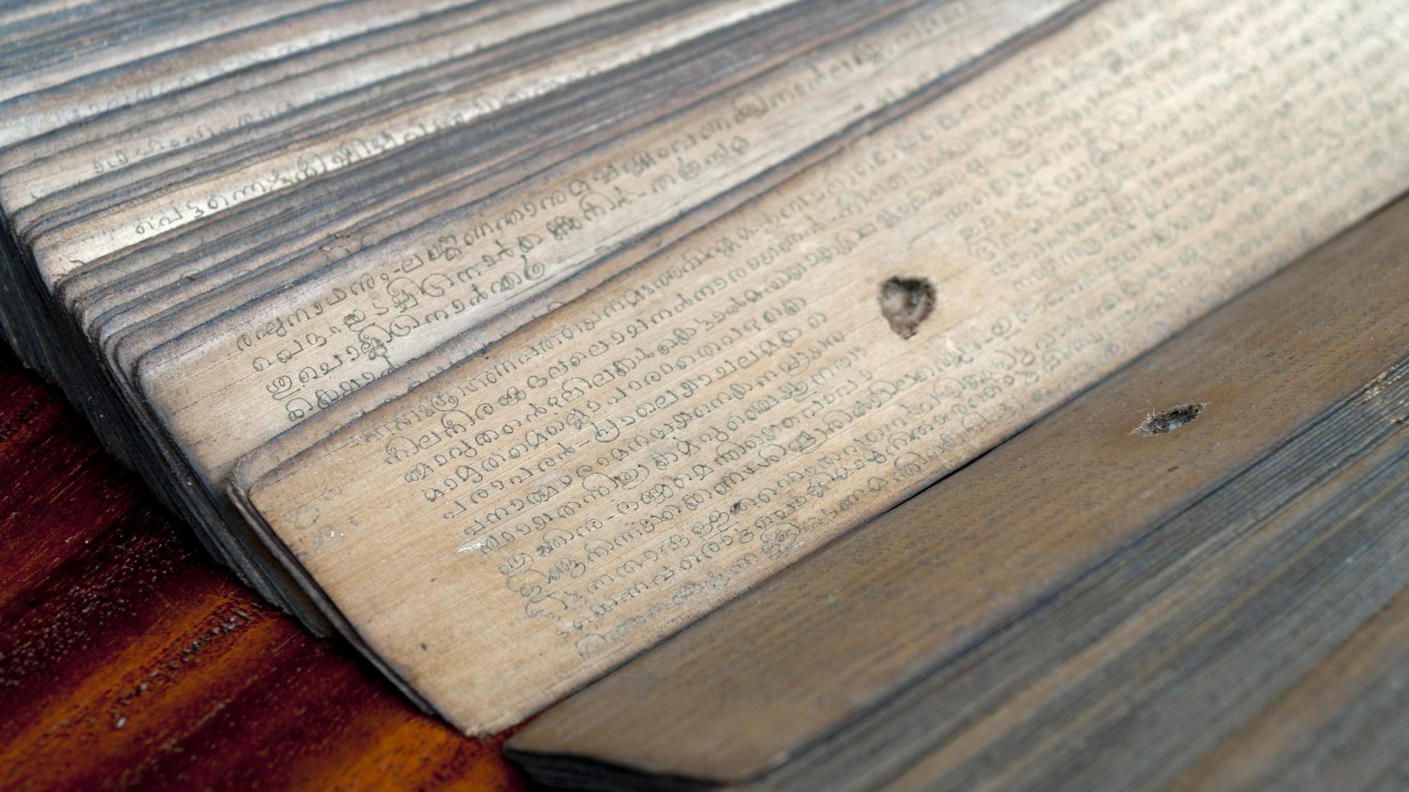 Südindische PalmblattBibliotheken Weissagung nach Daumenabdruck