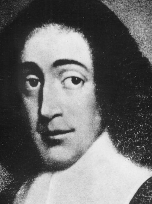 Undatiertes Gemälde des niederländischen Philosophen Baruch Spinoza. Er wurde am 24.11.1632 in Amsterdam geboren und verstarb am 21.11.1677 in Den Haag.