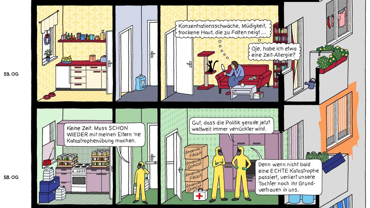 Ausschnitte aus Katharina Greves Hochhauscomic